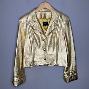 Identify Gold Leather Jacket